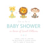 Cute Baby Animals - Invitación Para Baby Shower